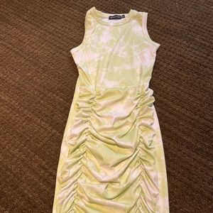 Pretty Little Thing - Ruched tie dye dress - size 4